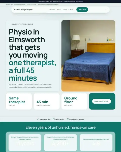 Sample clinic website: Summit & Sage Physio